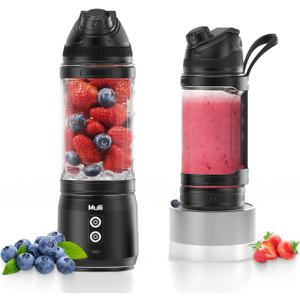 Mulli Portable Blender, 24oz Travel Blender for Shakes and Smoothies, USB Rechargeable Mixer with a Lid for Travel Gym