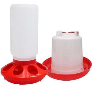 Chick Feeder and Waterer kit 1L Drinker & Feeder for Chickens Broilers,& Birds Quail Pigeon