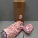 Gejoy Bow Christmas Tree Decoration Set, 30 Pcs Small Bows 1 Pcs 47" x 15.7" Large Tree Topper Satin Bows and 36 Christmas Balls Hanging Ornaments, Xmas Glitter Balls for Holiday Decor(Pink)