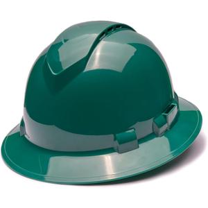 Pyramex Ridgeline Full Brim Vented Hard Hat 4 Point Ratchet Suspension (Green)