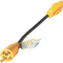 Camco 55382 12" 30Amp Locking 4-Prong Male / 30Amp Standard Female PowerGrip Generator Adapter