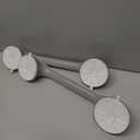 LEVERLOC 2 Pack Shower Grab Bars for Bathtubs and Showers, Easy to Install Suction Shower Handles for Bathroom Removable Handrails for Seniors Elderly Heavy Duty Safety Grip Waterproof Drill Free Gray (16.8 2 Set)