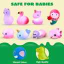 JOYIN 12 PCS Light Up Bath Toys, Toddler Flashing Colourful LED Bathtub Mermaid Toy, Baby Bathtime Floating Rubber Shower Gifts for Infant Kids Girls Valentines Easter Basket Stuffers Pool Party Favor