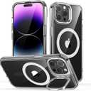 ESR for iPhone 14 Pro Max Case, Compatible with MagSafe, Built-in Stash Stand Clear Phone Case for iPhone 14 Pro Max, Military-Grade Protection, Magnetic Phone Case, Classic Series,Clear