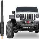 BASIKER Antenna for Jeep Wrangler Sport Rubicon JL 4xe Willys Mojave JK JT Gladiator 2007-2025 2026, Short Jeep Wrangler Accessories Antenna Replacement Upgrade for Car Radio AM FM Reception (Black - Compatible with Jeep Wrangler)