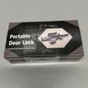 2 x Black Portable Door Lock Home Security Door Locker Travel Lockdown Locks for Additional Safety and Privacy Perfect for Traveling Hotel Home Apartment College (1 Pack)