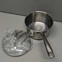 NutriChef 2 Quart Stainless Steel Saucepan with Lid - Heavy Duty Pot with Ergonomic Handles, For All Cooktops