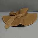 Lanzom Womens 5.7 Inches Big Bowknot Straw Hat Large Floppy Foldable Roll up Beach Cap Sun Hat UPF 50+ (One Size, Khaki)