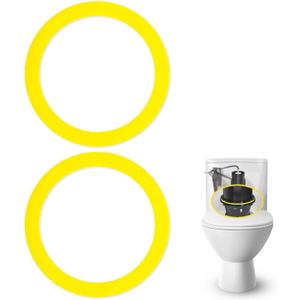 IMPRESA (2 Pack) Canister Flush Valve Seal for Kohler Toilet Parts K-GP1059291/2475620 - Yellow - Easy to Install Replacement Toilet Seal Ring