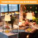 1 Pack Cordless Table Lamps Rechargeable, 2 Adjustable Height Flaxen Fabric Pleated Lamp, 5200mAh Battery Operated, 3 Colors Smooth Dimming, Portable LED Table Lamp for Dining, Bedroom, Outdoor