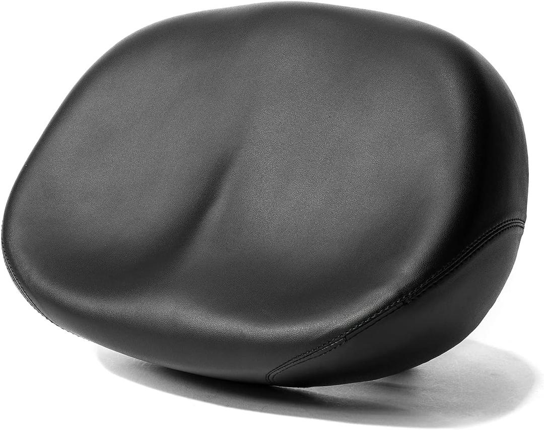 Noseless Wide Bike Seat, Nose Free Bicycle Saddle, Oversized Comfortable E-Bike Saddle, Universal Fit Bicycle Seat for Women & Men