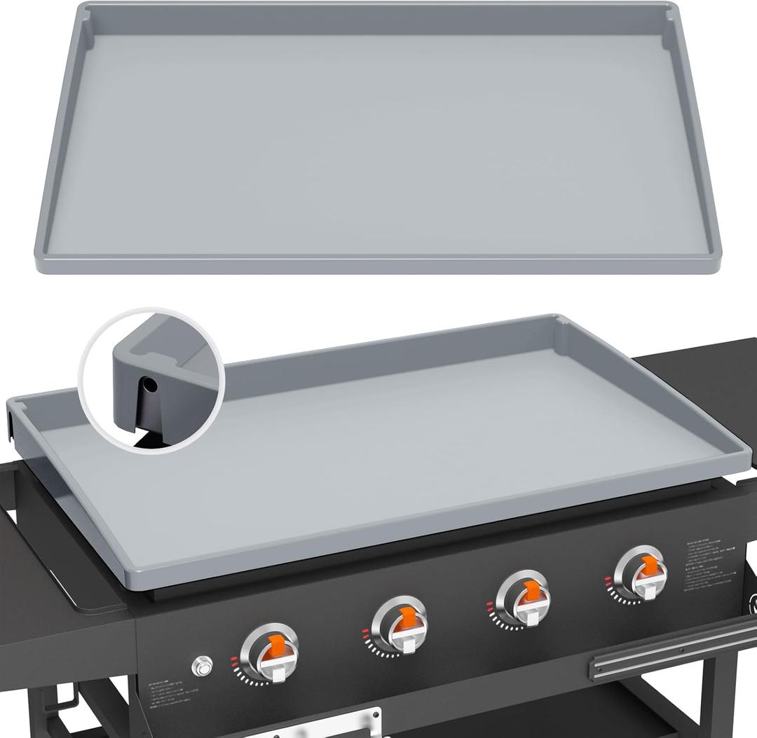 Silicone Griddle Mat Cover for Blackstone - 36 Inch True All-Encompassing Coverage Heavy Duty Food Grade Grill Buddy Mat, All Season Cooking Surface Protective Cover (Gray)