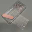 BTArtbox Press On Nails Almond - Medium Cat Eye French Tip Nails with Glue for Daily Nail Art, Fake Nail Extensions In 15 Sizes - 30 Nail Kit, Liquid Radiance