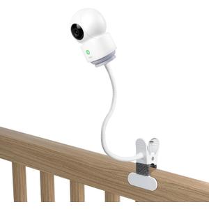 No-Drill Clip Mount for AOSU IndoorCam P1/P1 Pro - 40cm Flexible Gooseneck Camera Clamp Holder, Fits Baby Cribs, Shelf, Table & More (Up to 1.5" Thick)
