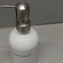 White Glass Hand and Dish Soap Dispenser Set by Brighter Barns - Modern Kitchen Soap Dispenser Set & Pump for Sink - Farmhouse Home Decor, Minimalist Kitchen Accessories (White)