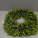 20 Inch Boxwood Front Door Wreaths, Spring and Summer Outdoor Wreath for Front Door, All Seasons Artificial Green Wreath for Farmhouse Wedding Porch Wall All Seasons Indoor Decorations