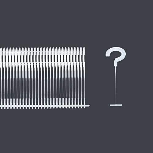 Acuteye 1-1/2" J Hook Fasteners for Standard Tagging Guns, J-Hook Plastic Fasteners, 1.5" L Tag Gun J-Hooks, 5000 Pcs (Transparent Color)