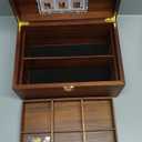 Public House Locking Wooden Keepsake Box, Customizable Design With Adjustable Tray. Large Wooden Box with Hinged Lid for Wedding and Memory Keepsakes (12 x 8.5 Inch, Walnut)