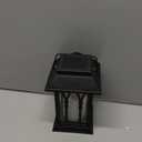 Sterno Home Hanging Solar LED Light Flameless Candle Lantern, 6.5", Black