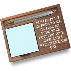 Funny Coworker Gift Sticky Note Holder, Sarcastic Office Desk Organizer, Appreciation Thank You Gift for Coworker Friend Boss, Funny Desk Accessory PB065