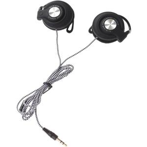 UKCOCO Clip on Ear Headphones Over-the-Ear Stereo Headset with Earhook Wired Earphones Compatible for Mp3 Player Computer Tv