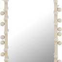 TOV Furniture Bubbles Ivory Cream Metal Frame Oval Wall Mirror (31.5"L x 17"W)