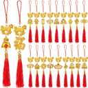 20 Pcs 2026 Chinese New Year Decorations Horse Pendant Lunar Hanging Chinese New Year Feng Shui Fengshui Decor Good Luck Charms for Home Wealth Success Fortune Health