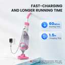 Enhulk Pool Vacuum for Above Ground Pool with a Telescopic Pole, Running time up to 1H, Handheld Rechargeable Pool Cleaner with Powerful Suction up to 18.5 GPM, Ideal for Leaves & Debris, PC10 Pro