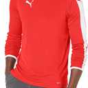 PUMA Men's Liga Long Sleeve Jersey (Medium, Red/White)