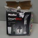 Mueller Multistick 5-in-1 Immersion Blender Handheld, 12 Speed Hand Mixer - Turbo Boost, Heaviest Duty Copper Motor, Titanium Blades Hand Blender, Milk Frother Wand, Whisk, Beaker, Chopper, Grey (Gray)
