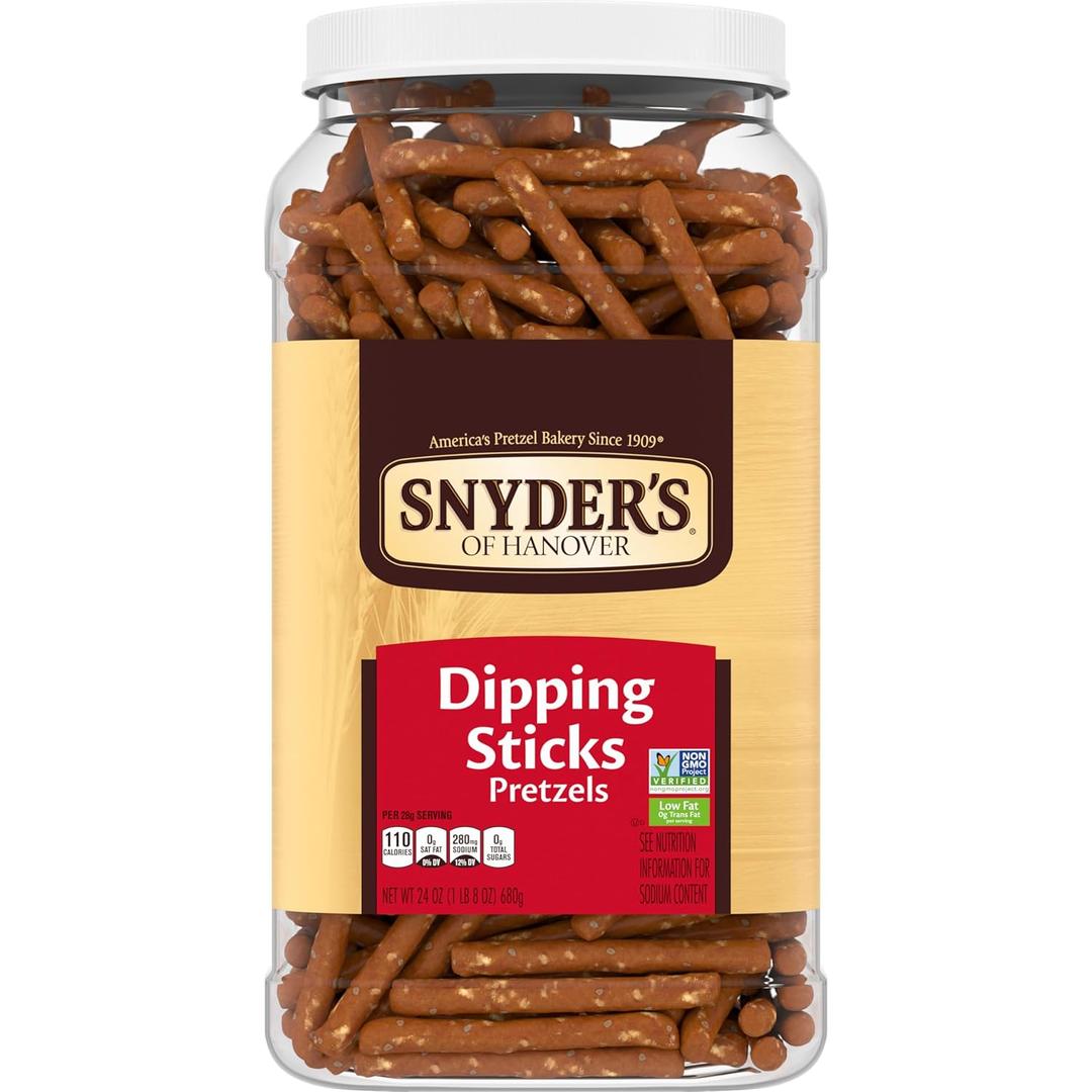 Snyder's of Hanover, Pretzel Dipping Sticks, 24 Oz Canister (24 Ounce (Pack of 1))