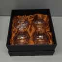 Small 8 oz Brandy, Cognac and Armagnac Tasting Glasses | Set of 4 | Professional Balloon Shaped Snifters for Nosing and Sipping Neat Liquor and Spirits | Crystal Stemless Gift Sniffers