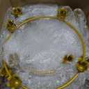 Thyle 30 Pcs Metal Christmas Advent Wreath Rings Bulk Gold Advent Wreath Candle Holder Xmas DIY Taper Candle Rings Table Candelabra Holder for Church Supply Home Table Centerpiece Festival Decoration