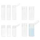 BENECREAT 10Pcs 12ml/18ml/30ml Travel Bottles Plastic Toiletry Bottles Flip Cap Squeeze Sample Bottle Containers for Makeup Lotion Emulsion Foundation Shampoo Packing,