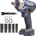 1/2" Cordless Impact Wrench, 369Ft-lbs (500N.m) Impact Gun Compatible with DeWalt 20V Max Battery, 2-Speed Brushless Impact Driver for Car Wheels, Trucks, and Rusted Bolts (No Battery Included)