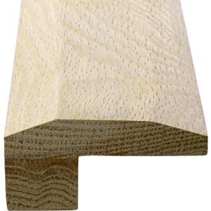 Kigley Solid Red Oak Interior Threshold Wood Overlap Doorways Reducer Threshold, 36 Inches Long (Right Angle Style)