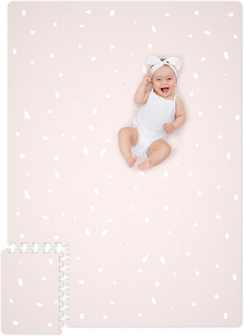 Stylish Baby Play Mat - Soft, Easy to Clean 5.6 x 4 ft. Floor Mat Creates A Safe Play Area for Your Baby Boy or Girl - The Perfect Modern Foam Playmat Fits Nicely with Your Kids Playroom Or Home Decor