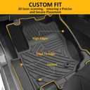 Falafa Floor Mats for Toyota 4Runner 2025 5 Seats(Not for Hybrid), All Weather TPE Heavy Duty Floor Liners for 4Runner Accessories, Front & Rear 4 Runner Car Mats, Black