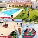 Giant 3-in-1 Outdoor Backyard Party Game Set Bucket Golf, Yard Pong Basketball & Toss Games Large Outdoor/Indoor Lawn Games for Adults & Families, Beach & Camping