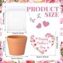 Ctosree 50 Sets Happy Mother's Day Gift Thank You Seed Packets Include Self Adhesive Seed Packets Flowerpot Thank You Tags Organza Bags for Mother's Day Appreciation Gifts