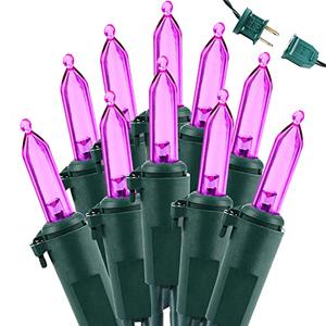 Brizled Purple String Lights, 33ft 100 LED Christmas Lights Outdoor, Connectable Purple String Light 120V UL Certified Christmas Tree Light, Indoor Xmas Light for Xmas Tree Easter Halloween Party Home