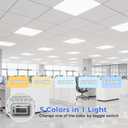 AIKVSXER 8 Pack 2x2 LED Flat Panel Light - Selectable 5 CCT 3000K-6500K & 5 Wattage 30-50W 5500Lm 0-10V Dimmable 2x2 led Drop Ceiling Lights 120-277V for Commercial and Home