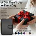 for MagSafe Wallet, Magnetic Phone Wallet RFID Blocking, Slim 5-8 Card Holder with Cash Slot & Clear ID Window, Minimalist Mag Safe Wallets for iPhone 17/16/15/14/13/12 Series, Midnight Black