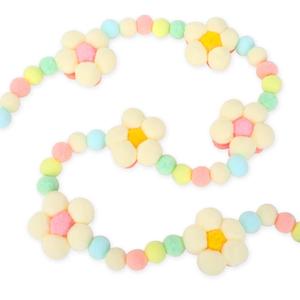Whaline Spring Felt Pom Pom Banner Cute Flower Felt Hanging Garland Colorful Poms Ball Floral Decorative Hanging Bunting Banner for Spring Easter Holiday Home Mantel Wall Party Supplies, 8.2Ft