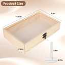 Piping Tip Organizer, Equipped with 200 Pcs of Cake Flower Nails, Holds 60 Piping Tips, Cake Decorating Tools, Baking Tools, Cake Decorating Tips Storage Box Made with Wood