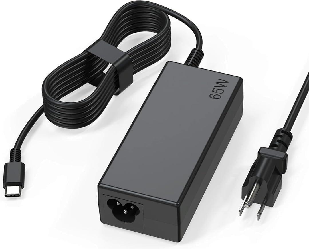 65W USB C Laptop Charger Compatible with Lenovo ThinkPad T480 T490 T580 X1 Carbon T14 T14s T16 E14 E16 Yoga C940 C930 720 910 920 7i Chromebook C330 S330,Type C Fast Charging Power Supply Adapter Cord