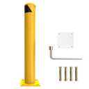 YITAMOTOR Safety Bollard Post, 42" x 4.5" Steel Bollards, Parking Bollard for Warehouse, Yellow, 1PACK