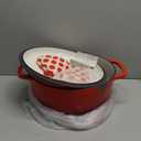 Umite Chef 6QT Enameled Cast Iron Dutch Oven with Lid, Versatile Heavy-Duty Cookware Pot for Baking Bread, Braising, Soups & Stews, Oven & Stovetop Safe with Heat Resistant Gloves Red