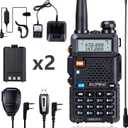 BaoFeng UV-5R 8 Watt Ham Radio BaoFeng Radio with Extra 1800mAh Battery and 771 Antenna Dual Band Ham Radio Handheld Includes Full Kit Walkie Talkie