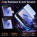 3 x YWXTW EZ Alignment for Samsung Galaxy Z Flip 6/Z Flip 7 FE Screen Protector, 2 PCS Front Tempered Glass Cover Screen Protector+1 Set Camera Lens Protector, Bubble Free & Anti Scratch (Multi-Coloured 1+2)
